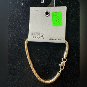 NWT Nordstrom rack Gold tone men's sizing brac  BR-30